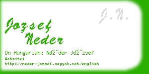 jozsef neder business card